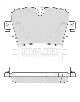 BORG & BECK Комплект тормозных колодок, дисковый тормоз BBP2507